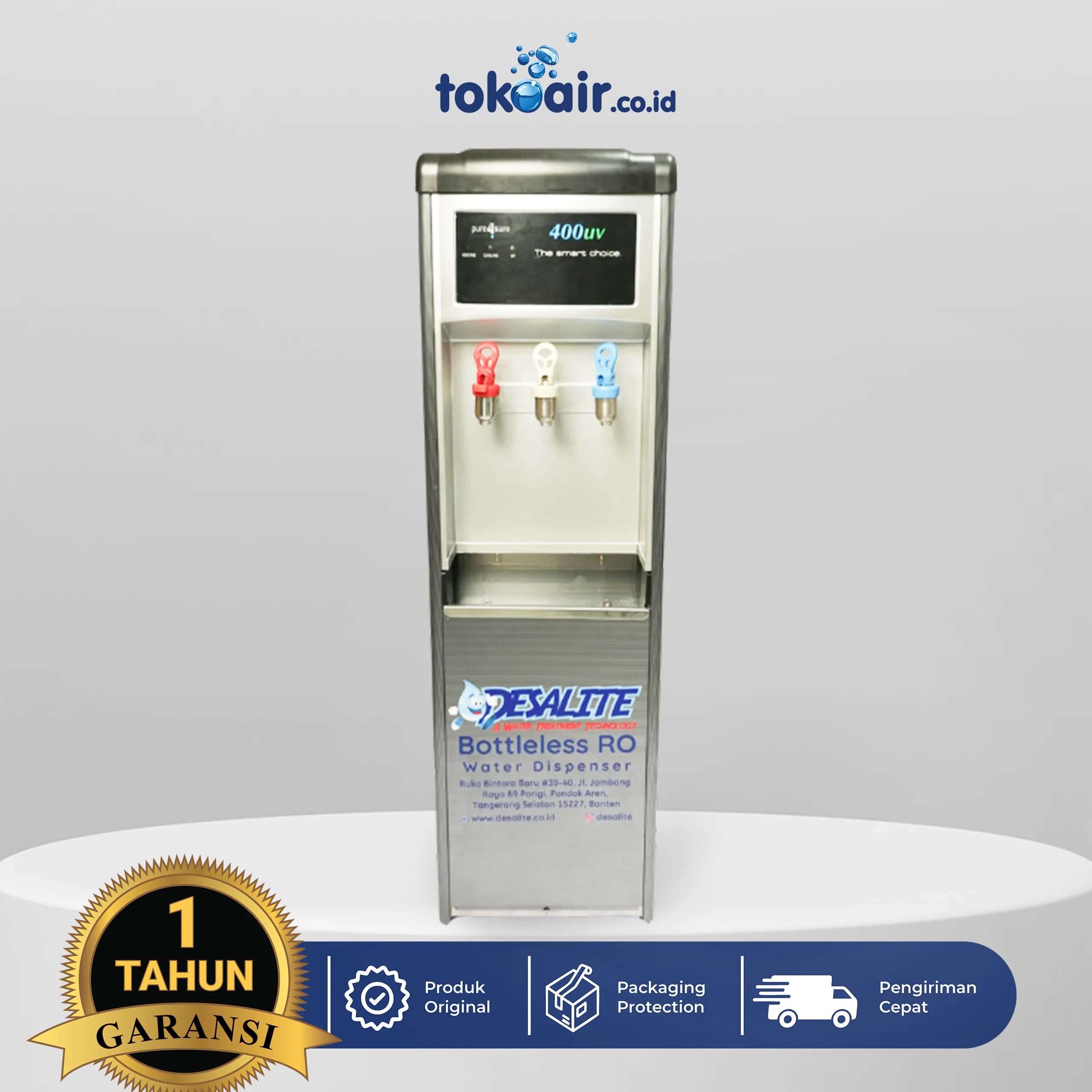 Dispenser 400 uv Dispenser Air Minum Desalite 400 UV Stainless Steel Berdiri Tokoair