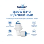 ELBOW 1/4''Q  X 1/4''BULK HEAD