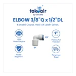 ELBOW 3/8"Q x 1/2"DL