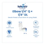 ELBOW 1/4" Q x 1/4" DL