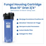 HOUSING CARTRIDGE BLUE 10" DRAT 3/4" - Image 4