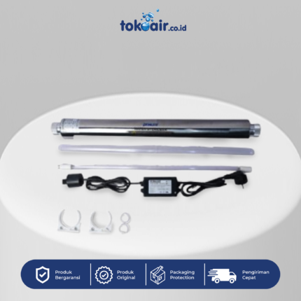 Mesin filter air komponen Lampu UV 6 GPM 25 Watt 1 Set alat sterilisasi bakteri dan kuman pada sistem penyaringan Filter RO.
