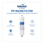 Komponen filter air pp inline filter Desalite sedimen polypropylene langsung sambung selang menyaring pasir lumpur karat partikel kotoran sistem Filter RO.
