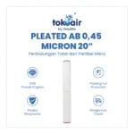 Komponen mikrofiltrasi absolute pleated filter ab 0,45 micron 20 inch Desalite menyaring partikel sangat halus kotoran mikro sedimen ultra fine sistem Filter RO.