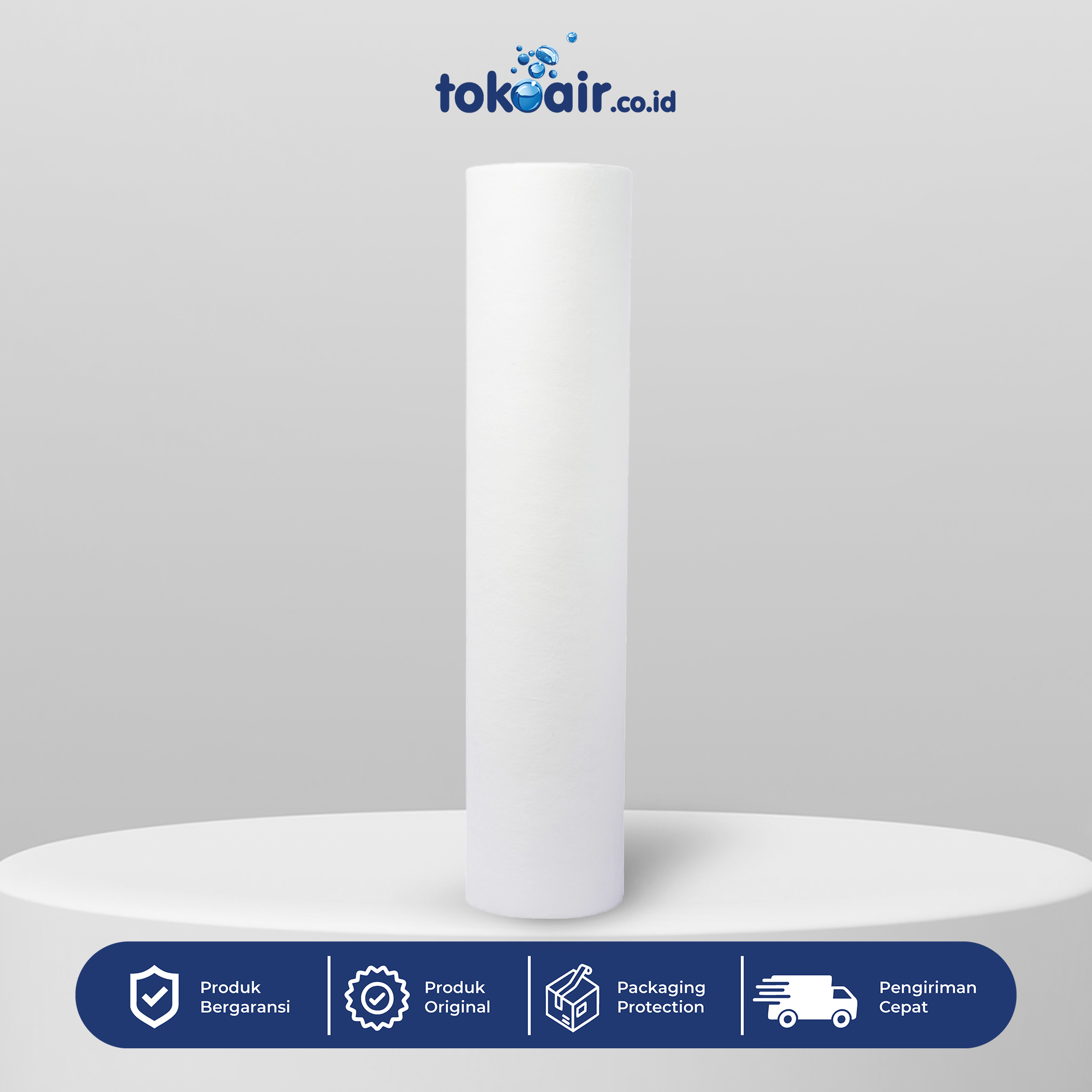 SEDIMENT FILTER BIG BLUE Komponen filter air cartridge sediment filter big blue Desalite saringan benang lilitan polipropilena mikro sistem Filter RO.