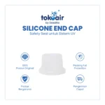 Komponen filter air silicone end cap Desalite tutup ujung cartridge elastis penyekat karet anti bocor sistem Filter RO.