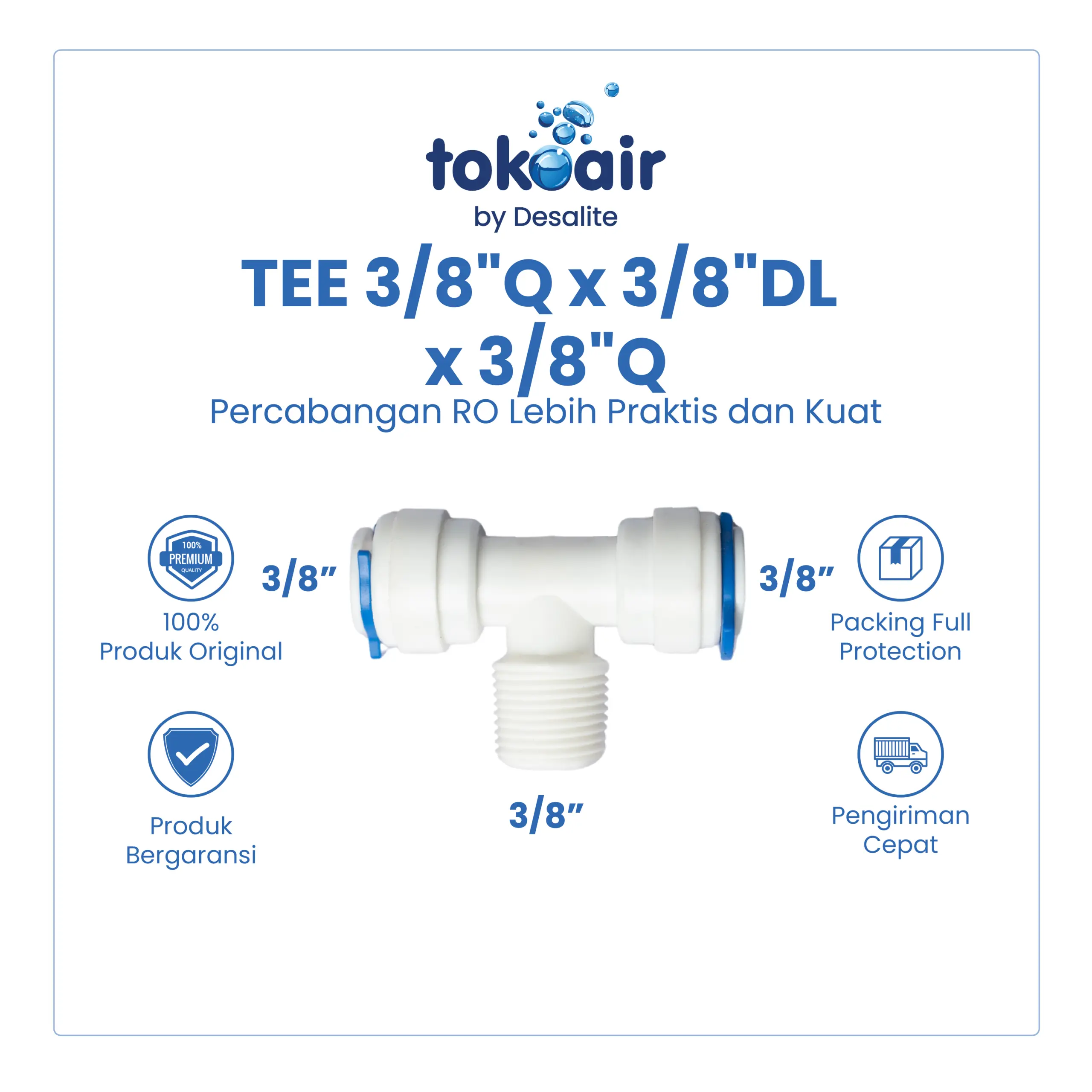 Tee-3PER8Q-x-3PER8DL-x-3PER8Q-01-scaled-1.webp TEE 3/8"Q x 3/8"DL x 3/8"Q - Image 1