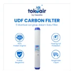 Komponen filter air cartridge housing biru UDF Carbon Filter media karbon aktif granular penyerap klorin bau rasa sistem Filter RO.