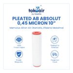 Pleated filter AB ABSOLUT 0,45 micron 10 inch catridge filter lipat halus.