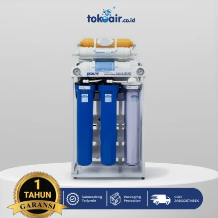 Mesin filter air minum kapasitas industri RO 1000 GPD 7 Step merk Desalite untuk kebutuhan air bersih skala besar dan depot air minum.