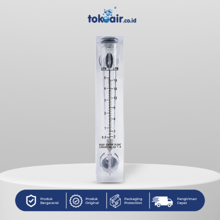 Komponen filter air bagian Flow Meter 5 GPM Desalite alat pengukur laju debit aliran air akrilik panel indikator sistem Filter RO.