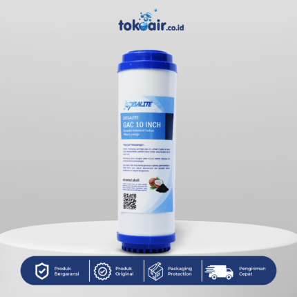 Komponen filter air bagian GAC 10 Inch Desalite cartridge granular activated carbon media filter karbon aktif butiran penyerap klorin bau rasa sistem Filter RO.