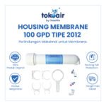Komponen filter air bagian Housing Membrane RO 100 GPD tipe 2012 Desalite tabung casing membran reverse osmosis plastik tebal sistem Filter RO.