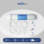 Komponen filter air bagian Housing Membrane RO 100 GPD tipe 2012 Desalite tabung casing membran reverse osmosis plastik tebal sistem Filter RO.