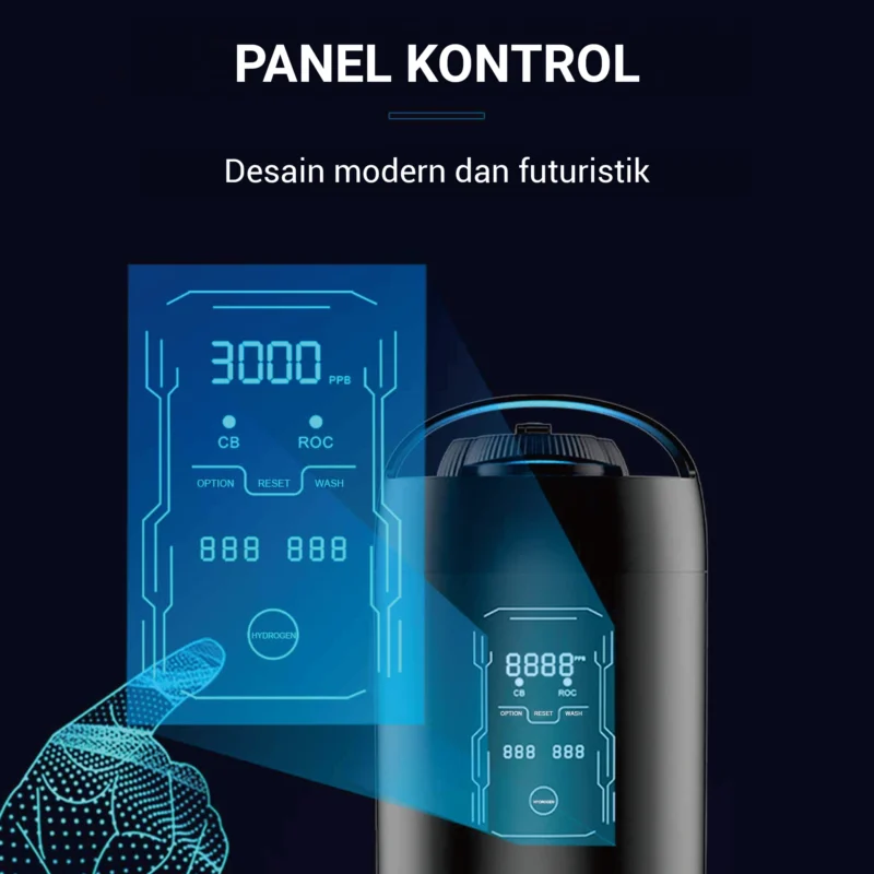 Mesin air hidrogen Hydro 600 Desalite premium system dengan teknologi UV Sterilization dan hidrogen enhancement untuk air minum kesehatan.