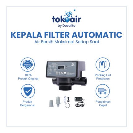 Kepala tabung filter otomatis Runxin F71Q1 digital automatic filter control valve 3 way.