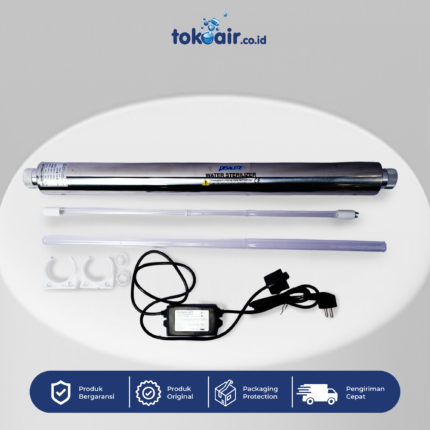 Mesin filter air komponen Lampu UV 8 GPM 30 Watt 1 Set alat sterilisasi kuman dan bakteri merugikan pada sistem Filter RO.