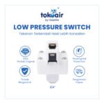 Komponen filter air bagian Low Pressure Switch 1/4 Inch Desalite saklar tekanan rendah otomatis pemutus arus listrik pompa sistem Filter RO.