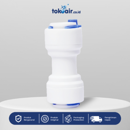 Komponen filter air bagian Shock Bulkhead 3/8 Q Desalite fitting konektor tembus tangki sambungan selang plastik PP quick connector sistem Filter RO.