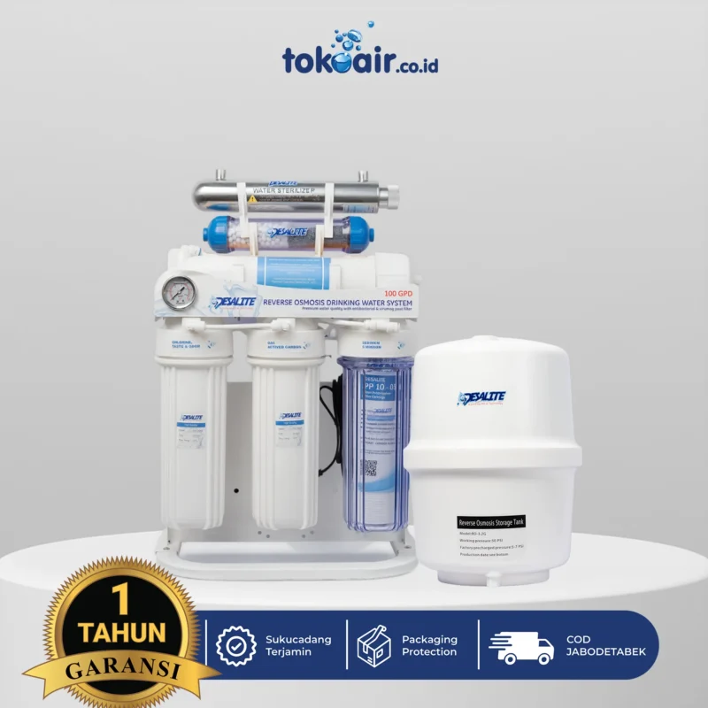 Mesin RO Undersink 500 GPD 8 step filter air minum kapasitas besar paling lengkap.