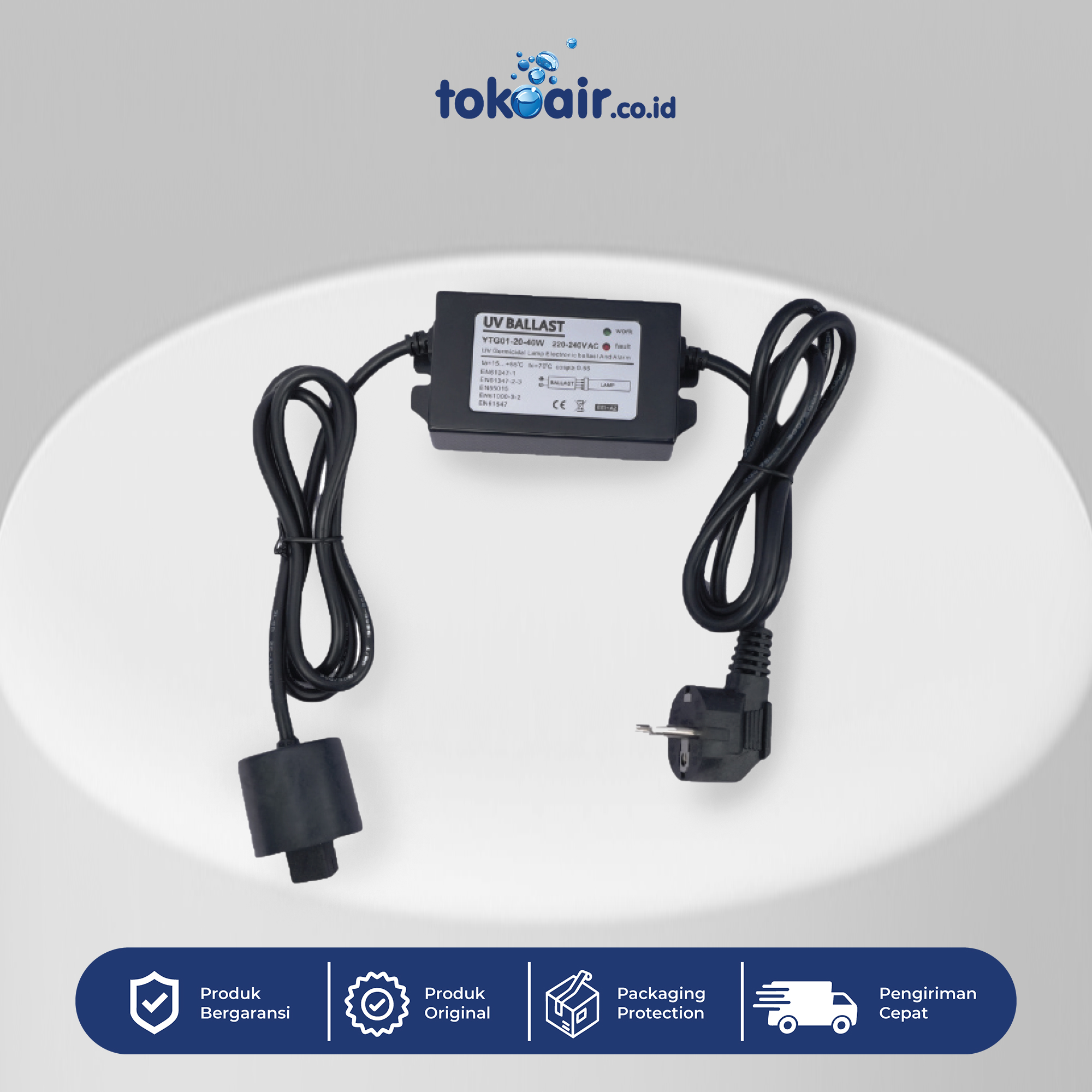 BALLAST UV 25 WATT 6 GPM Mesin filter air komponen Ballast UV 25 Watt 6 GPM power supply adaptor penstabil gelombang listrik sistem Filter RO.