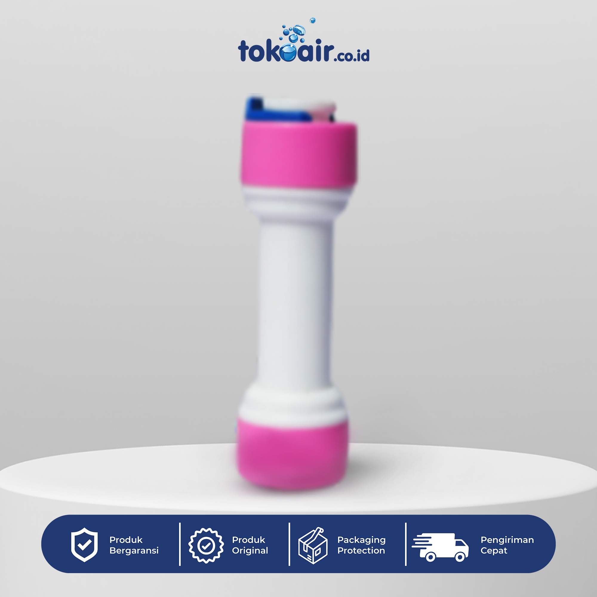 CHECK VALVE SELANG RO 3/8" X 3/8" Komponen filter air bagian Check Valve Selang RO 3/8 x 3/8 Desalite katup anti balik satu arah plastik PP quick connector sistem Filter RO.