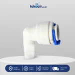 Komponen filter air bagian Elbow Connector 3/8 x 1/8 DL Desalite fitting siku 90 derajat perubahan ukuran sambungan plastik PP sistem Filter RO.