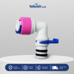 Komponen filter air bagian Elbow Check Valve 1/4 Desalite fitting siku 90 derajat katup satu arah anti balik plastik PP sistem Filter RO.