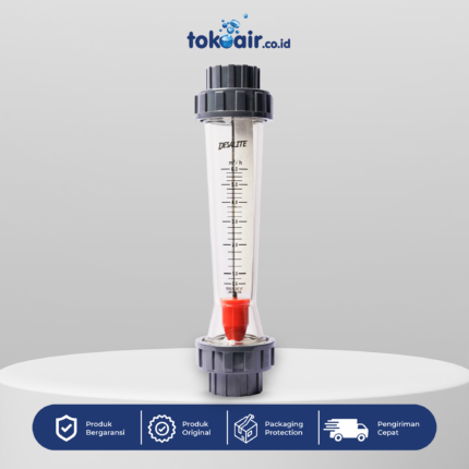 Komponen filter air bagian Flow Meter 6 m3/hour Desalite alat pengukur laju debit aliran air akrilik panel indikator sistem Filter RO.