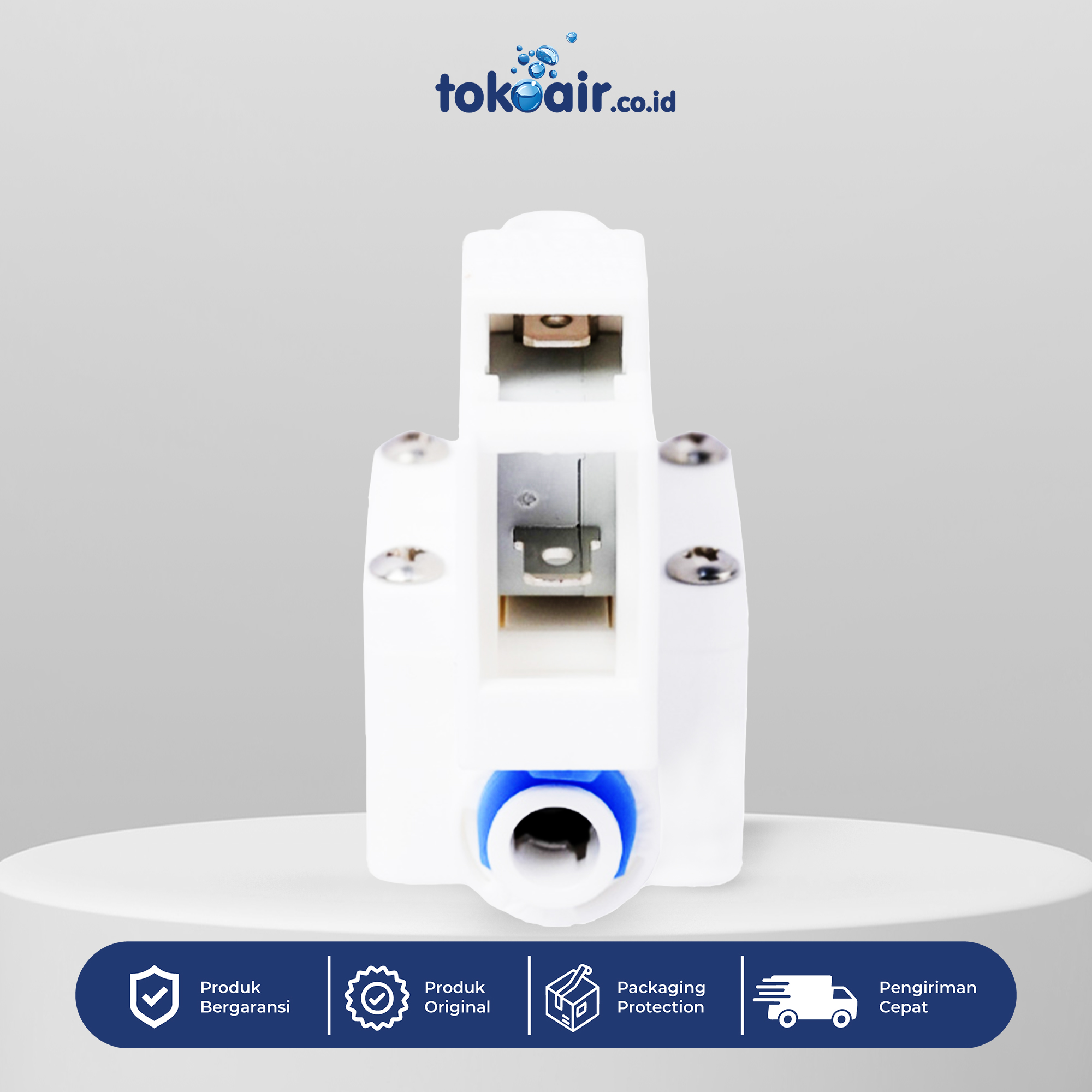 HPS (HIGH PRESSURE SWITCH) RO Komponen filter air bagian High Pressure Switch 1/4 Inch Desalite saklar tekanan tinggi otomatis pemutus arus listrik pompa sistem Filter RO.