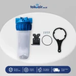 Komponen filter air housing filter 10 inch drat kuningan Desalite wadah transparan dilengkapi ulir tembaga menempatkan cartridge saringan sistem Filter RO.