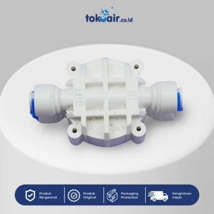 Komponen filter air bagian Kura Kura RO 1/4 Desalite fitting konektor berbentuk siku elbow penyambung selang plastik PP sistem Filter RO.