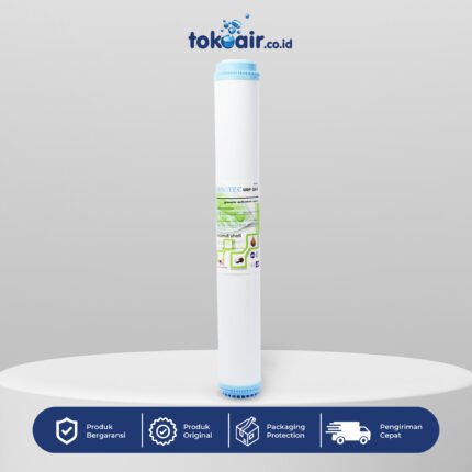 Komponen filter air cartridge housing Nano Tech-UDF GAC media karbon aktif granular menyerap klorin bau rasa senyawa organik sistem Filter RO.
