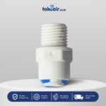 Komponen filter air bagian Shock 1/4 Q x 3/8 DL Desalite fitting lurus konektor sambungan selang ke drat luar plastik PP quick connector sistem Filter RO.