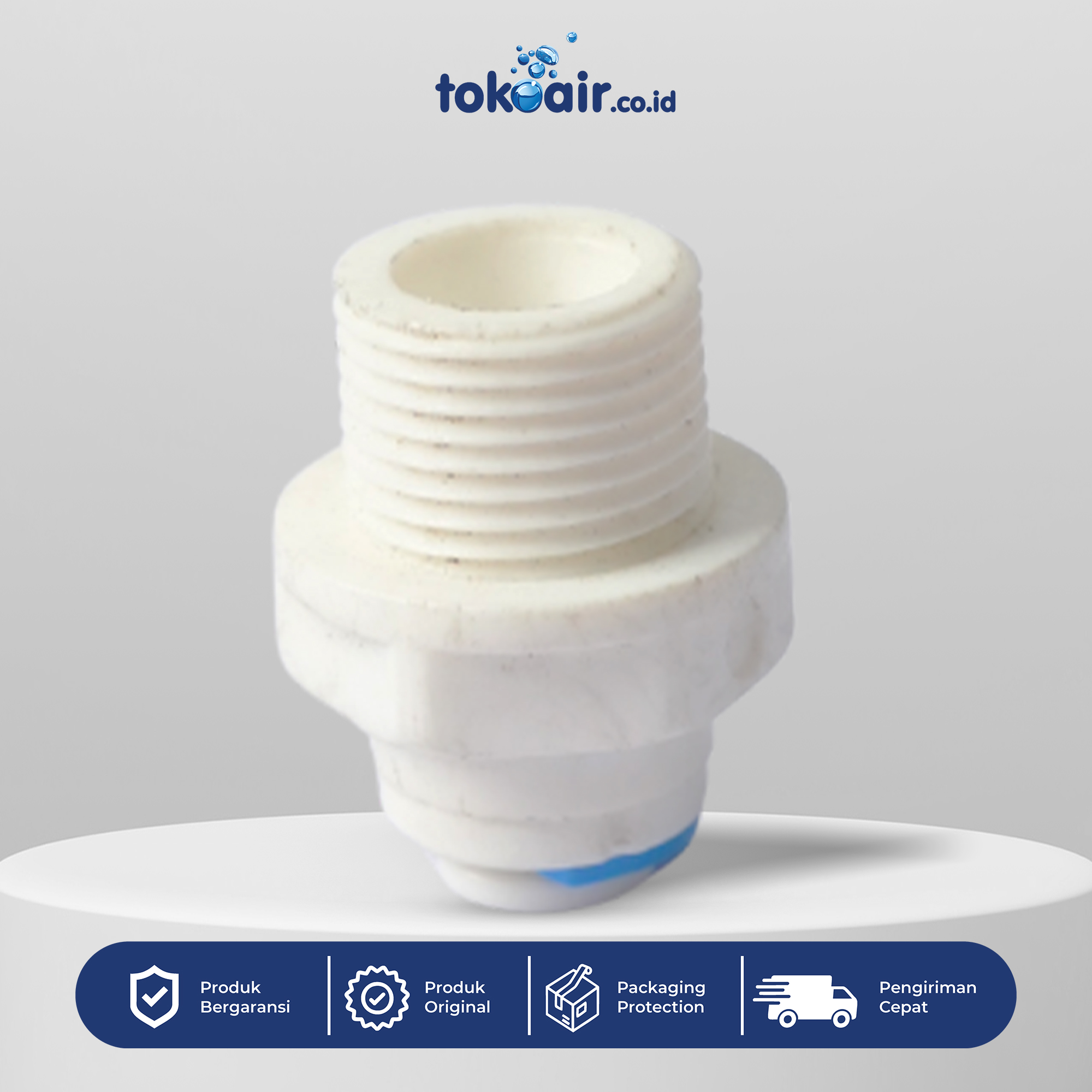 SHOCK 3/8"Q × 1/2"DL Komponen filter air bagian Shock 3/8 Q x 1/2 DL Desalite fitting lurus konektor sambungan selang ke pipa drat luar plastik PP quick connector sistem Filter RO.