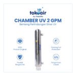 Komponen filter air bagian Chamber UV 2 GPM suku cadang tabung housing stainless steel rumah lampu sterilizer pengolahan Filter RO.