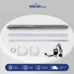Mesin filter air komponen Lampu UV 12 GPM 40 Watt 1 Set alat sterilisasi kuman, virus, dan bakteri pada sistem penyaringan Filter RO.
