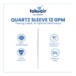 Komponen filter air bagian Quartz Sleeve 12 GPM suku cadang tabung kaca kuarsa selongsong pelindung lampu UV sterilizer pengolahan Filter RO.