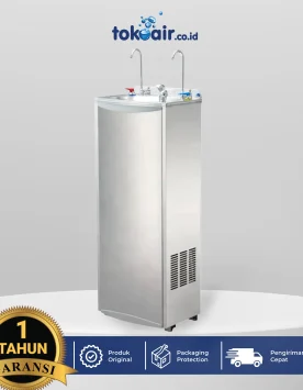 Dispenser Air RO Desalite DP-50B standing stainless steel untuk pemurni air minum tanpa galon