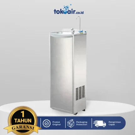 Dispenser RO Desalite DP-50C Stainless Steel 500 GPD dengan Kran Leher Angsa dan Pancuran Tekan