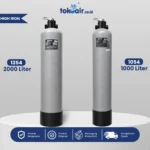 Komponen filter air High Iron Removal tabung FRP Birm Desalite mekanisme manual penjelas solusi air keruh bau besi mengendap hitam sistem Filter RO