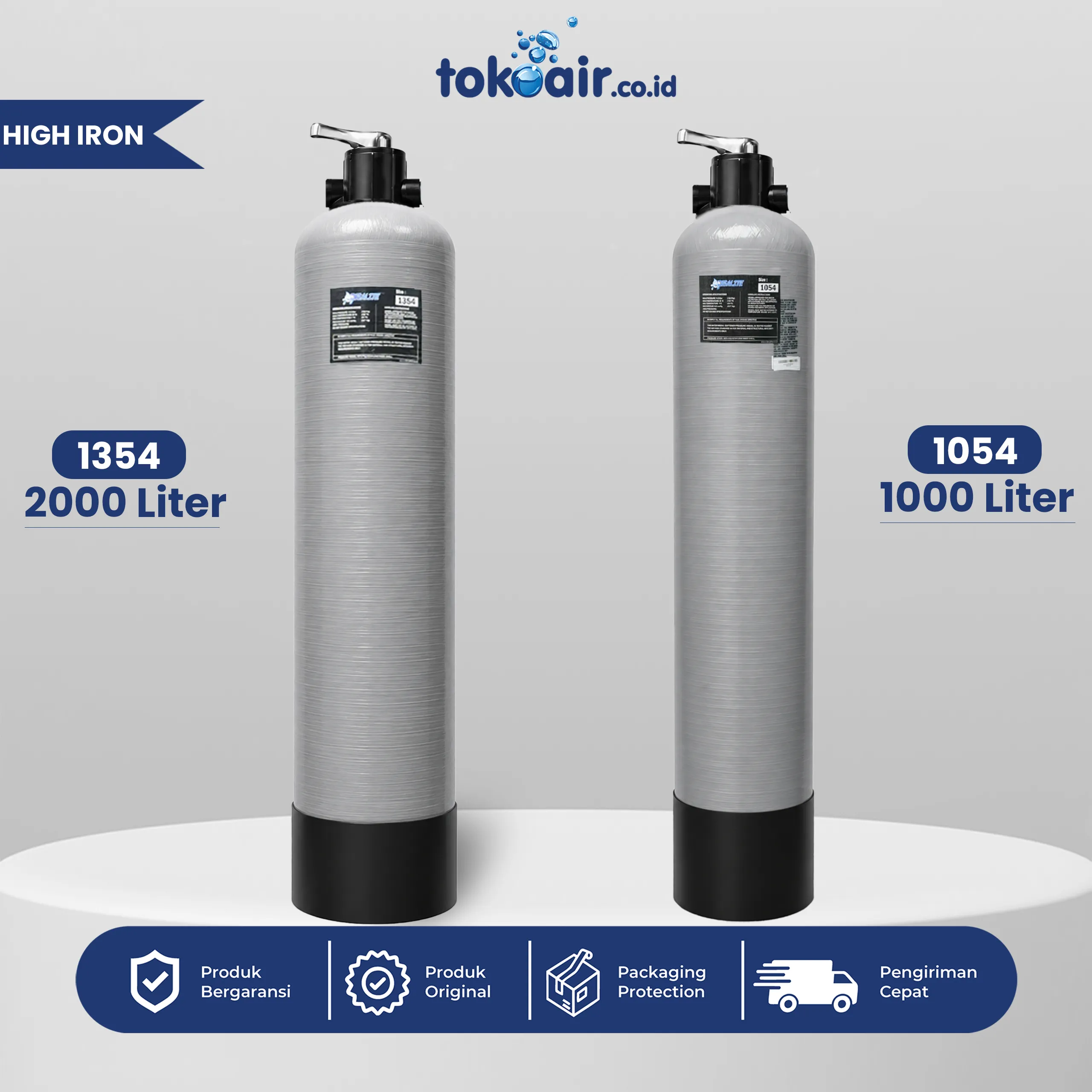 Filter Air Bersih - High Iron Removal Solusi Air Keruh, Mengandung Besi, Berminyak, Mengendap, Hitam Mekanisme Manual Komponen filter air High Iron Removal tabung FRP Birm Desalite mekanisme manual penjelas solusi air keruh bau besi mengendap hitam sistem Filter RO