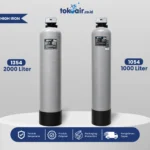 Komponen filter air High Iron Removal tabung FRP Birm Desalite mekanisme otomatis penjelas solusi air keruh bau besi mengendap hitam sistem Filter RO.