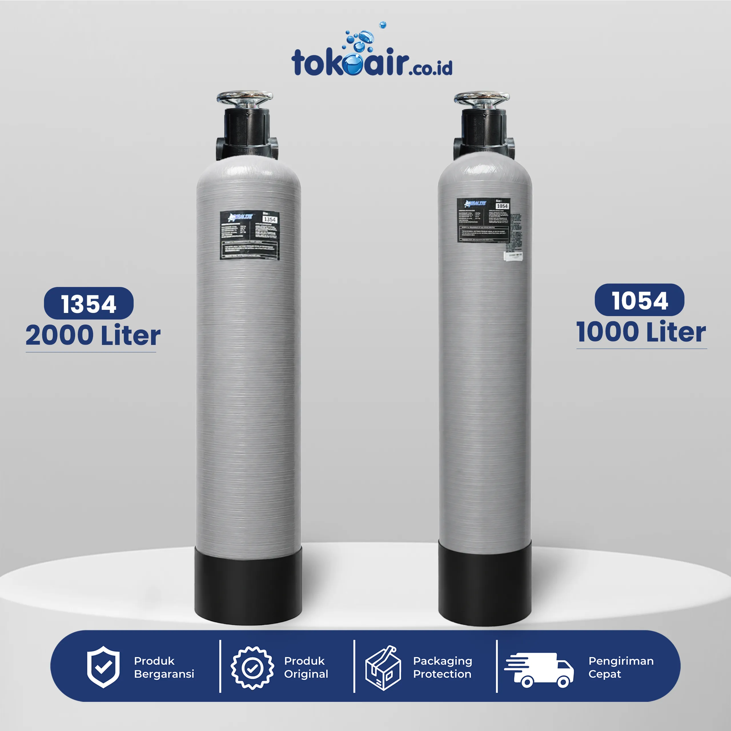 TABUNG SOFTENER MANUAL Filter Air Bersih - Softener Solusi Air Berkerak, Berkapur (Bercak Putih) Mekanisme Manual - Image 1
