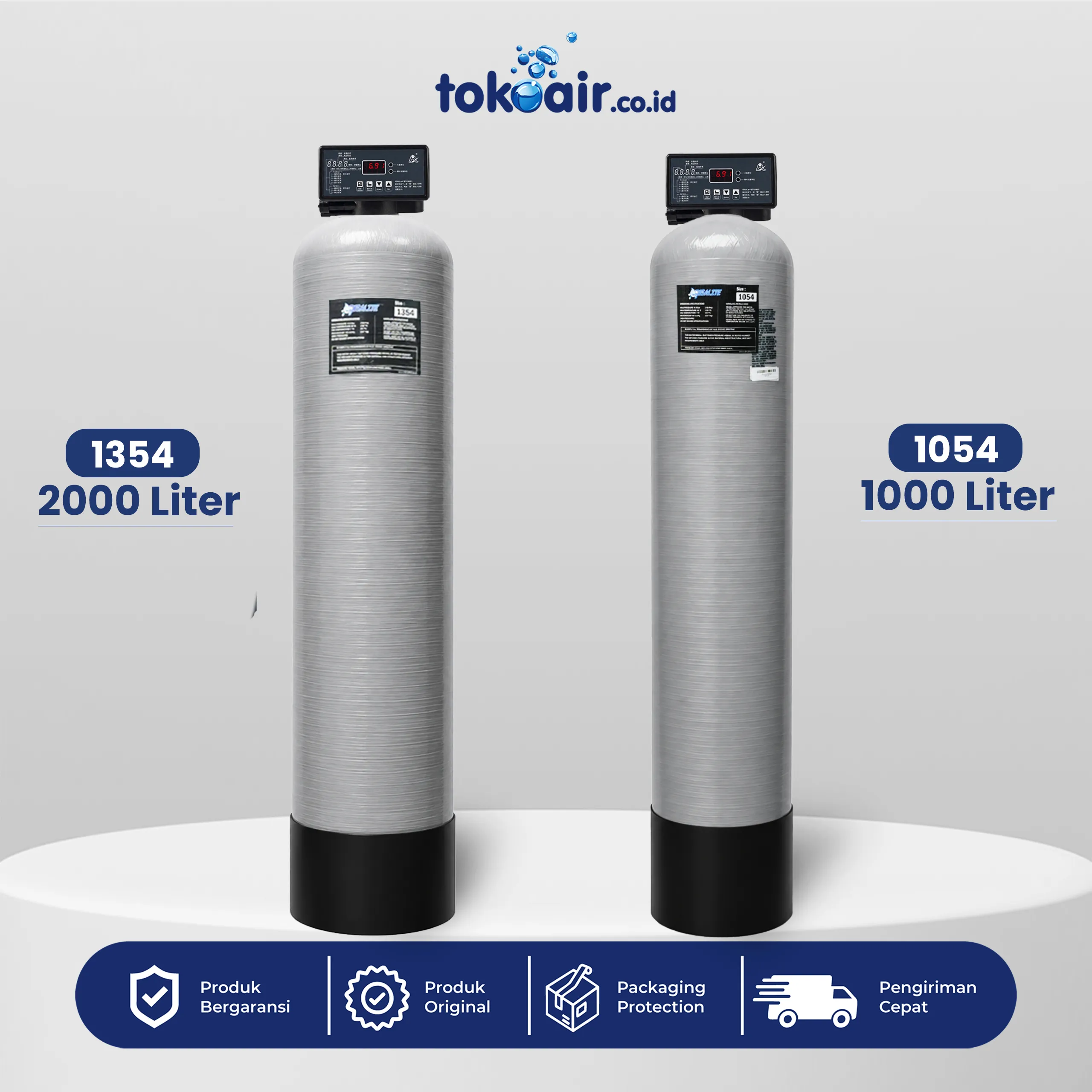TABUNG SOFTENER OTOMATIS Re Filter Air Bersih - Softener Solusi Air Berkerak, Berkapur (Bercak Putih) Mekanisme Otomatis - Image 1
